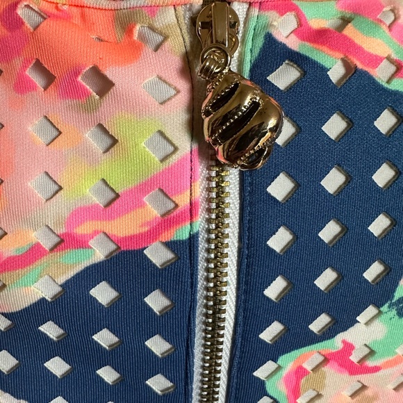 Lilly Pulitzer Sleeveless Colorful Lined Dress With Zip Up Back. Size Medium - Picture 7 of 9